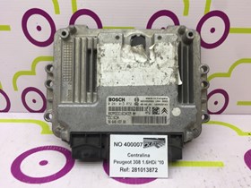 Centralina do Motor Peugeot 308 1.6 90Cv de 2010 - Ref OEM :  281013872